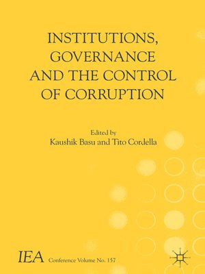 cover image of Institutions, Governance and the Control of Corruption